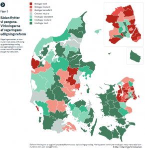 Virkning af regeringens forslag til udligningsreform